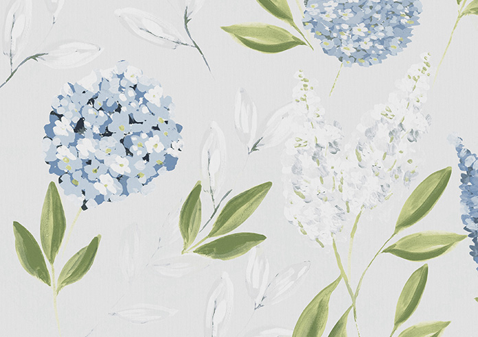 Hydrangea, Sky Blue - Twist&Fit Roller Blind - Image 6